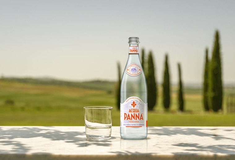 Best of Tuscany, Acqua Panna glass bottle